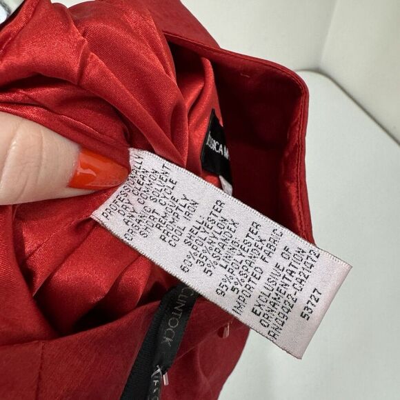 Vintage Jessica McClintock Womens Dress 8 Ruffle One Shoulder Holiday Gown Gala - Picture 11 of 13